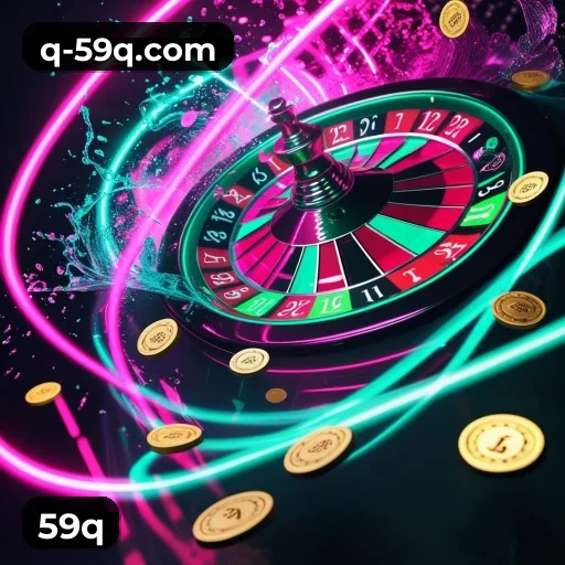 App 59q para iOS e Android — interface mobile, login biométrico e PIX integrado